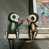 Sugar Skull Couple Figurine 2Pcs